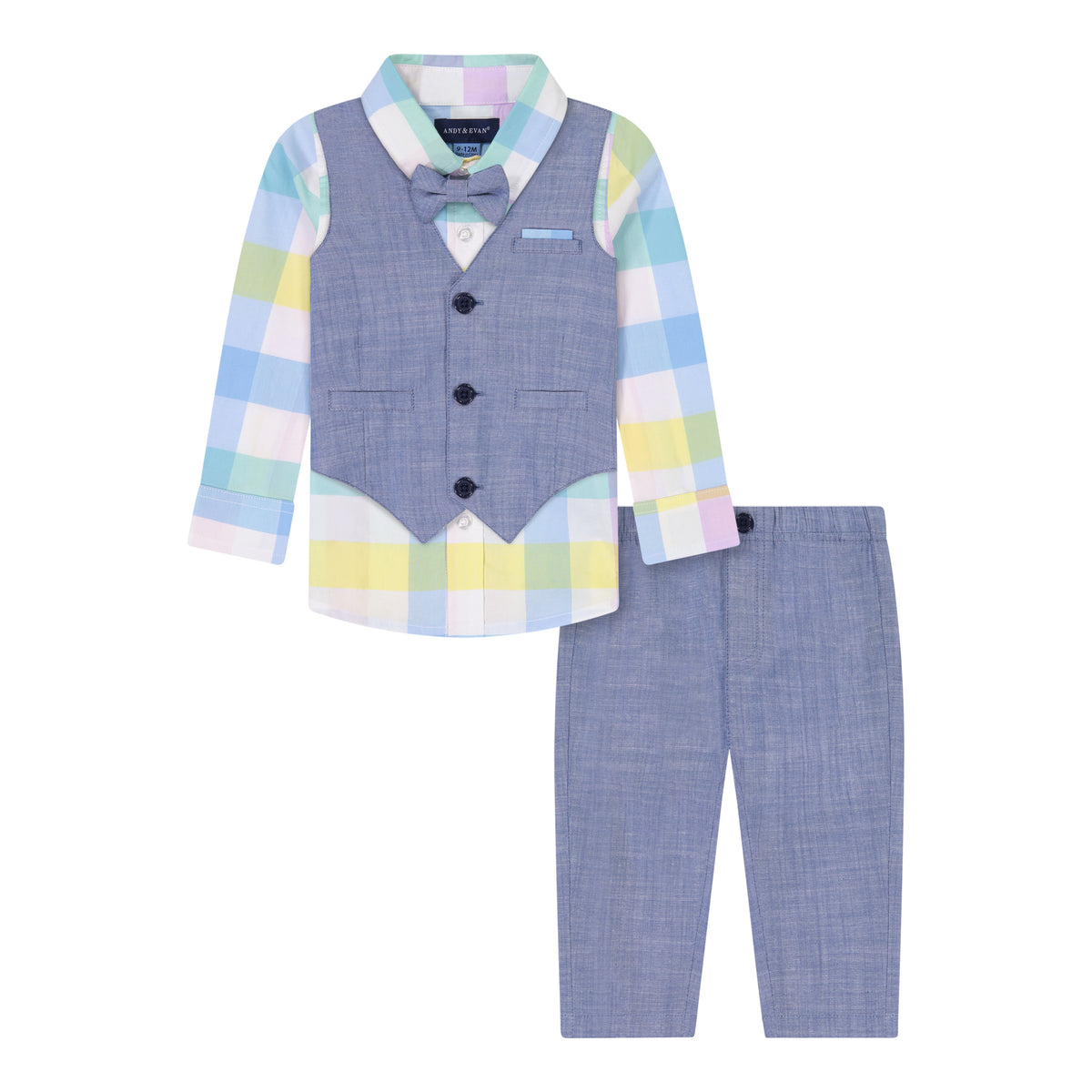 Baby Boy Tuxedo Set with Tie & Suspenders – Andy & Evan