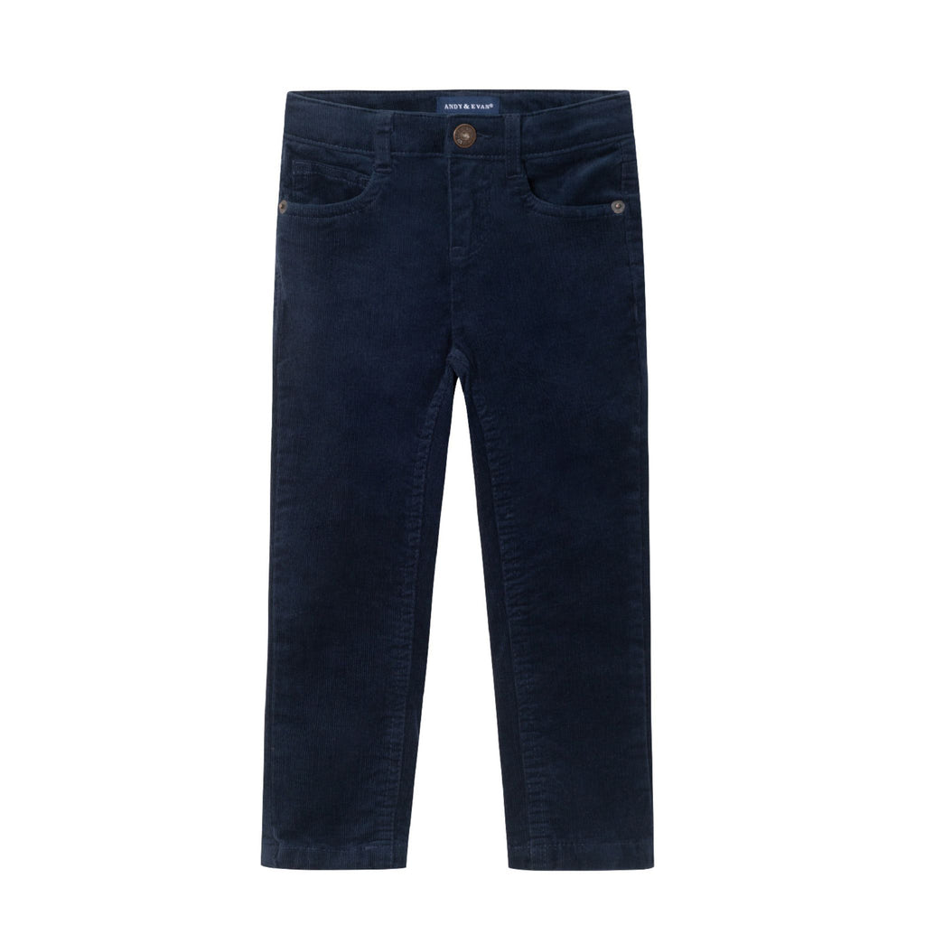 Kids Stone Washed Cord Pants | Navy - Andy & Evan