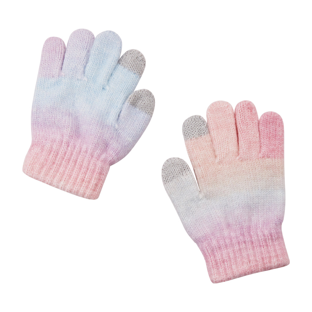 Kids (2-10) Winter Hat & Glove Set | Pink Confetti - Andy & Evan