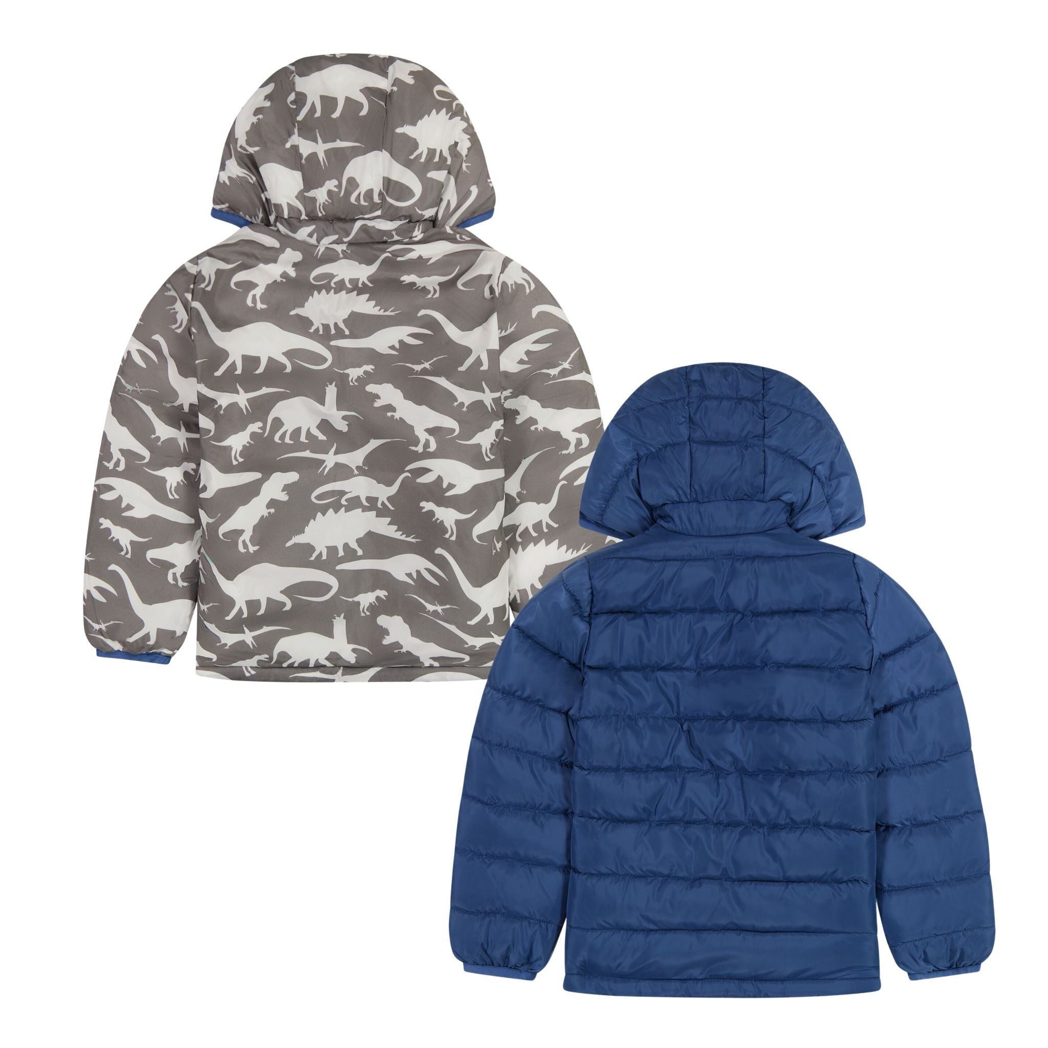 The Reversible Edie Puffer Jacket - Trailing Vine Blue – Hill