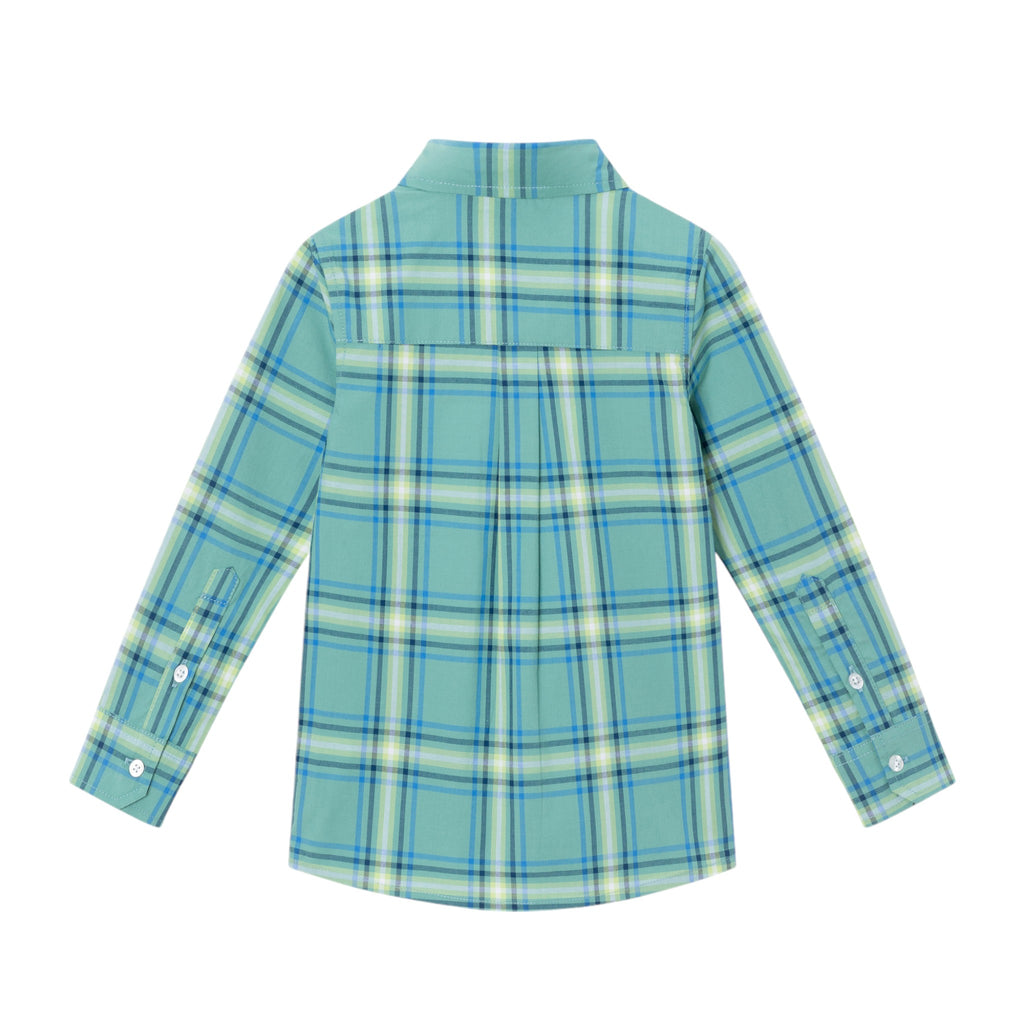 Kids Plaid Buttondown Shirt | Green - Andy & Evan