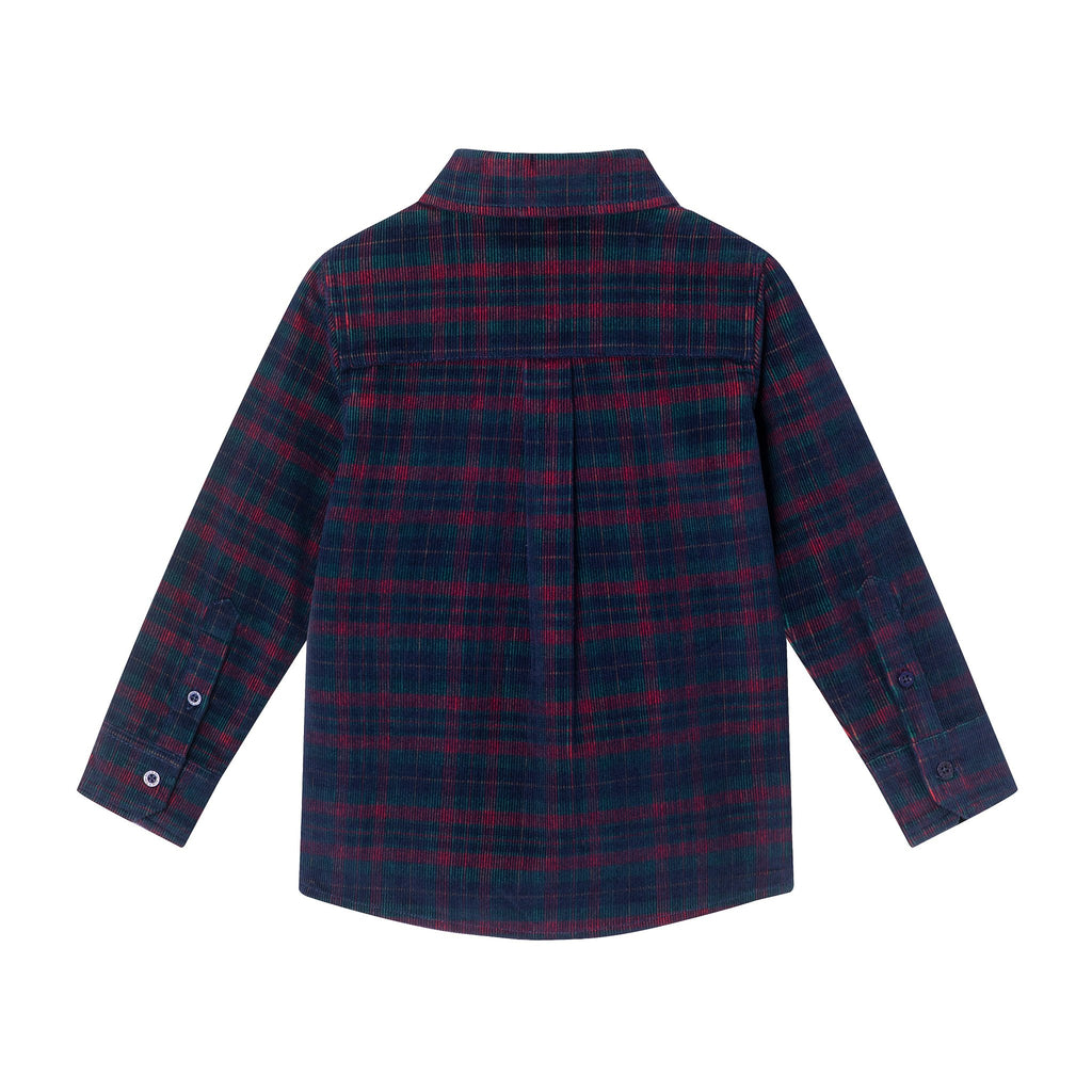 Kids Cord Buttondown | Red Plaid - Andy & Evan