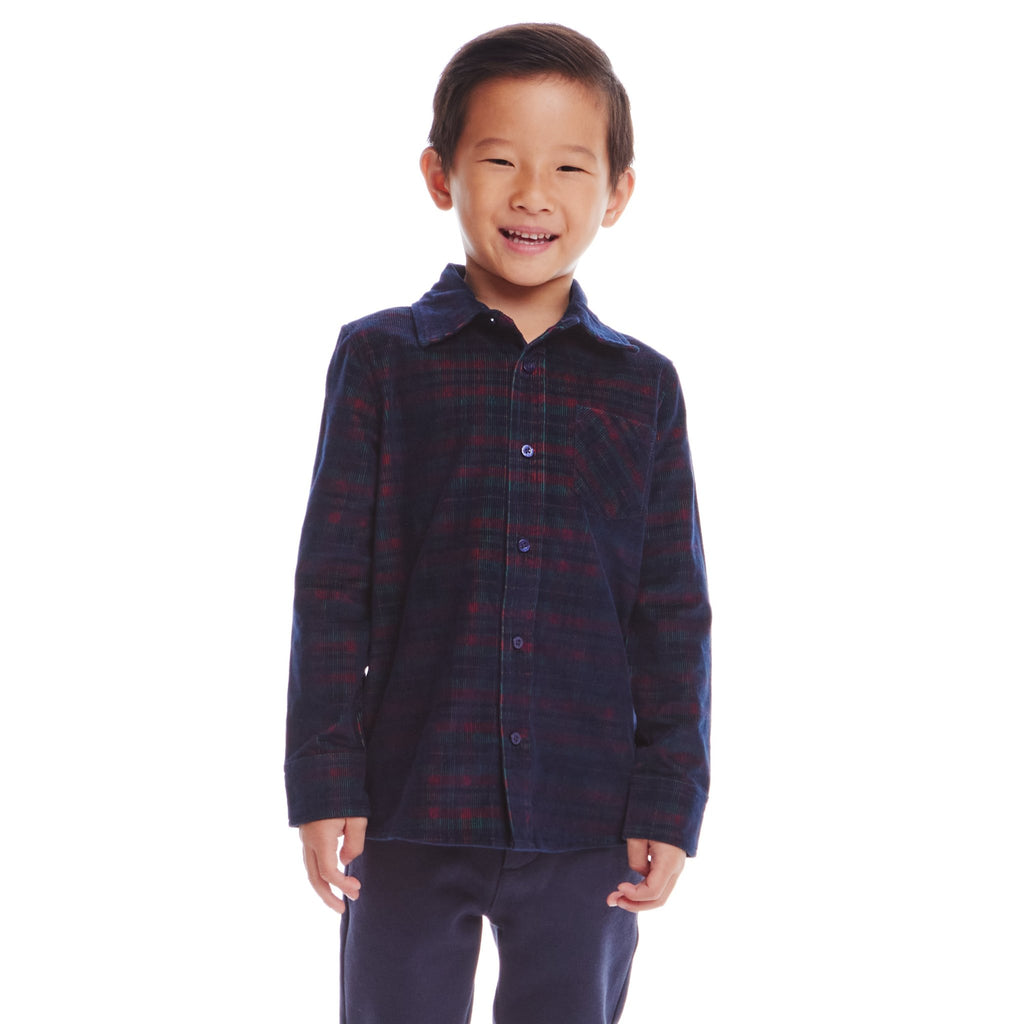 Kids Cord Buttondown | Red Plaid - Andy & Evan