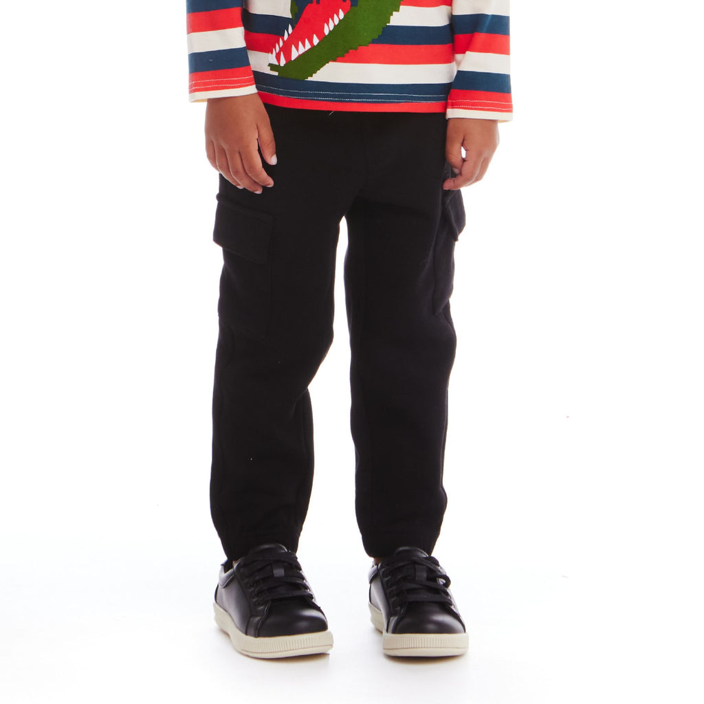 Kids Pique Jogger | Black - Andy & Evan