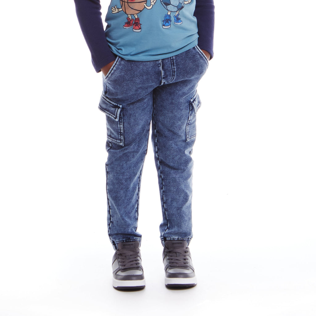 Kids French Terry Jogger | Faux Denim - Andy & Evan