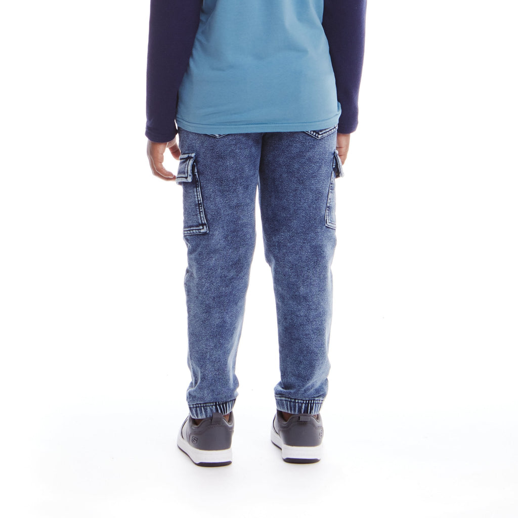 Kids French Terry Jogger | Faux Denim - Andy & Evan