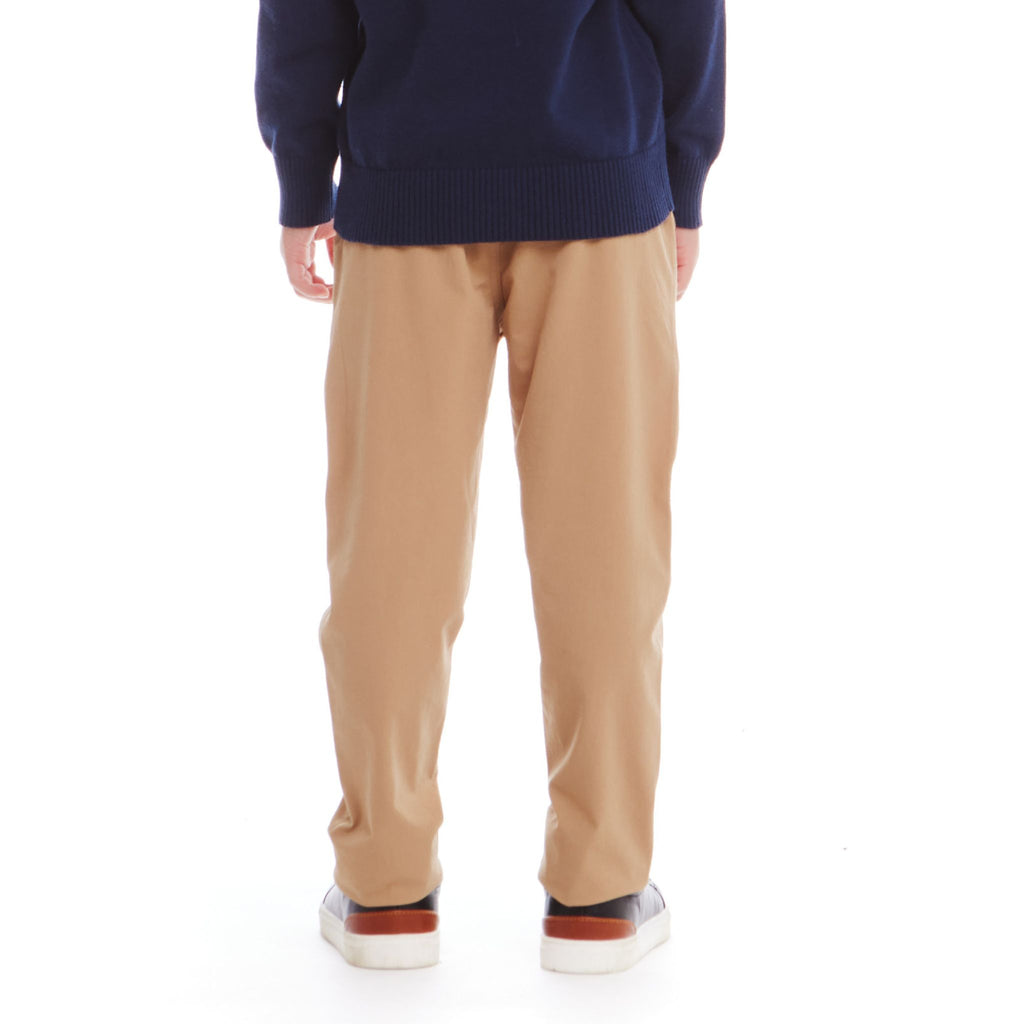 Kids Hybrid Pull-On Pant | Dark Khaki - Andy & Evan