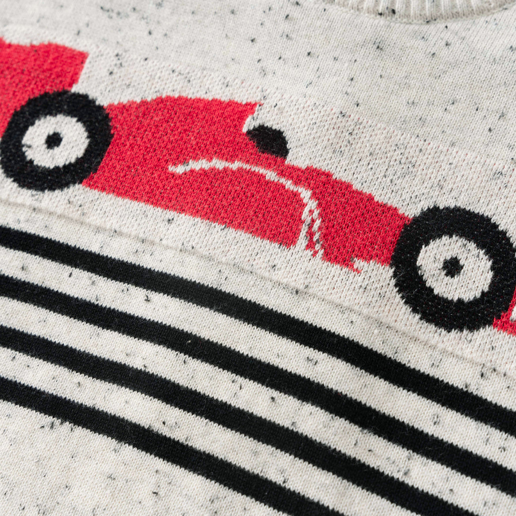 Kids Graphic Sweater | Oatmeal Racecar - Andy & Evan