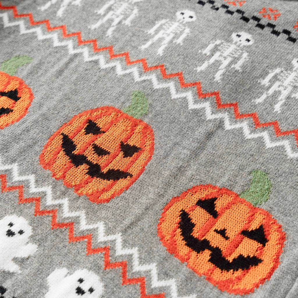 Kids Intarsia Halloween Sweater | Spooky Fair Isle - Andy & Evan