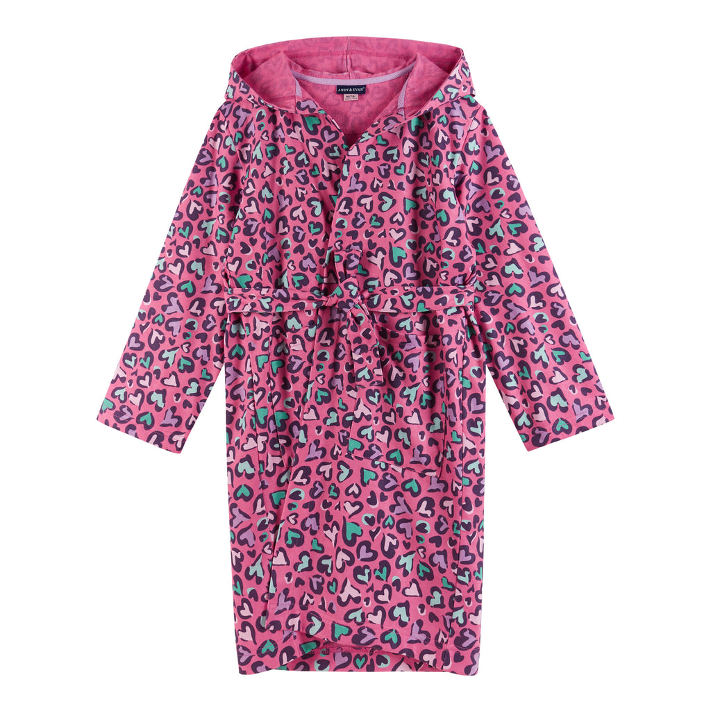 Kids Lounging Robe | Pink Heart - Andy & Evan