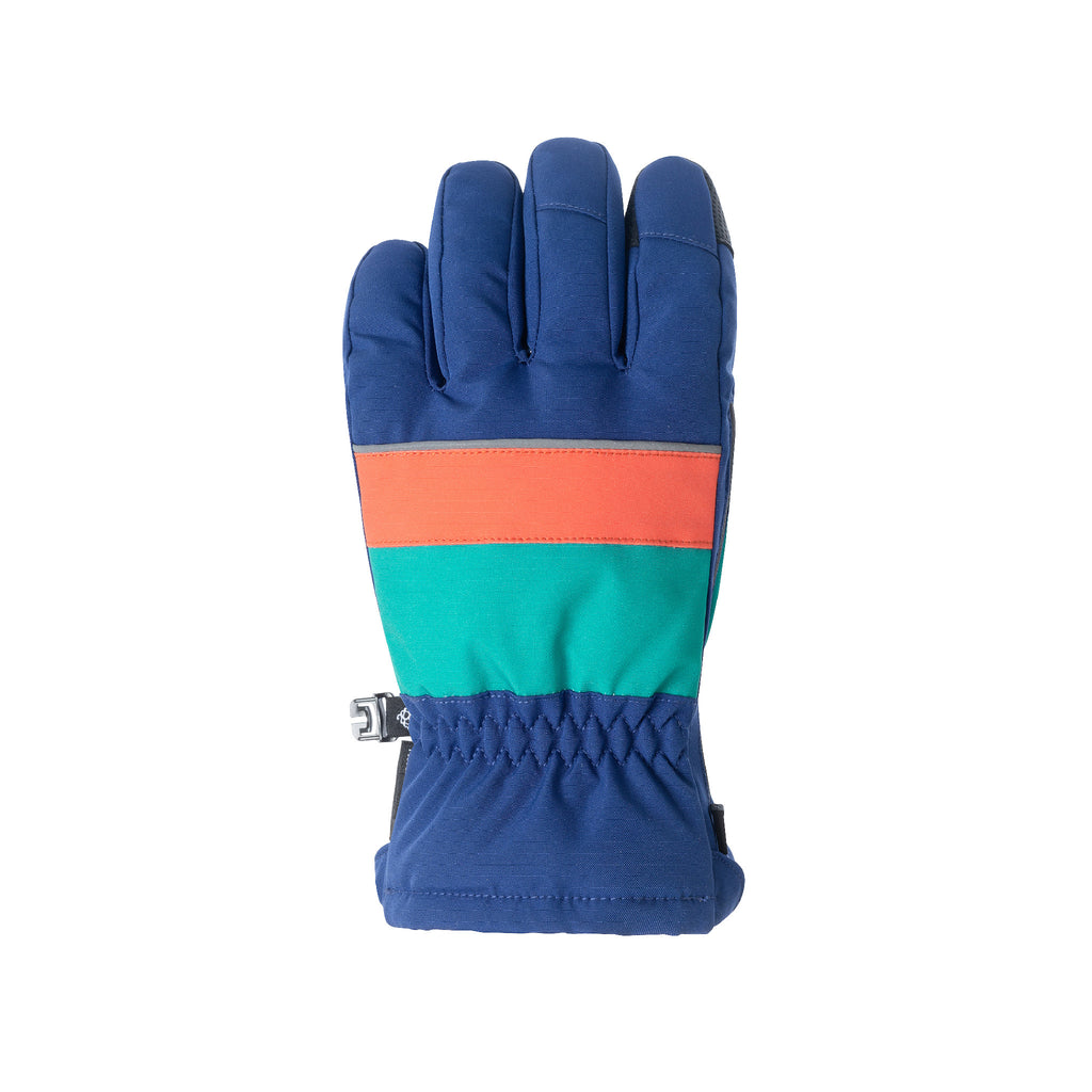 Kids (2-8) Winter & Ski Glove powered by ZIPGLOVE™ TECHNOLOGY | Navy Colorblock - Andy & Evan