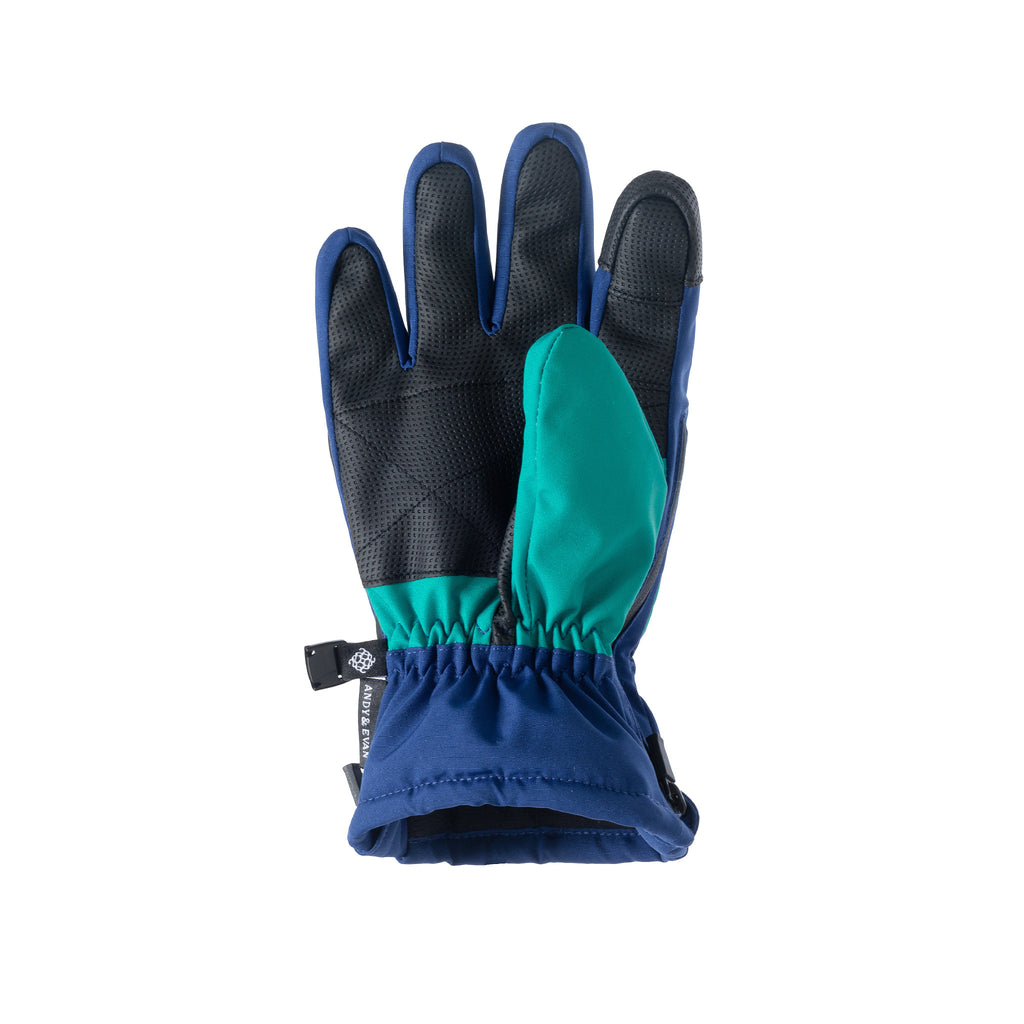 Kids (2-8) Winter & Ski Glove powered by ZIPGLOVE™ TECHNOLOGY | Navy Colorblock - Andy & Evan