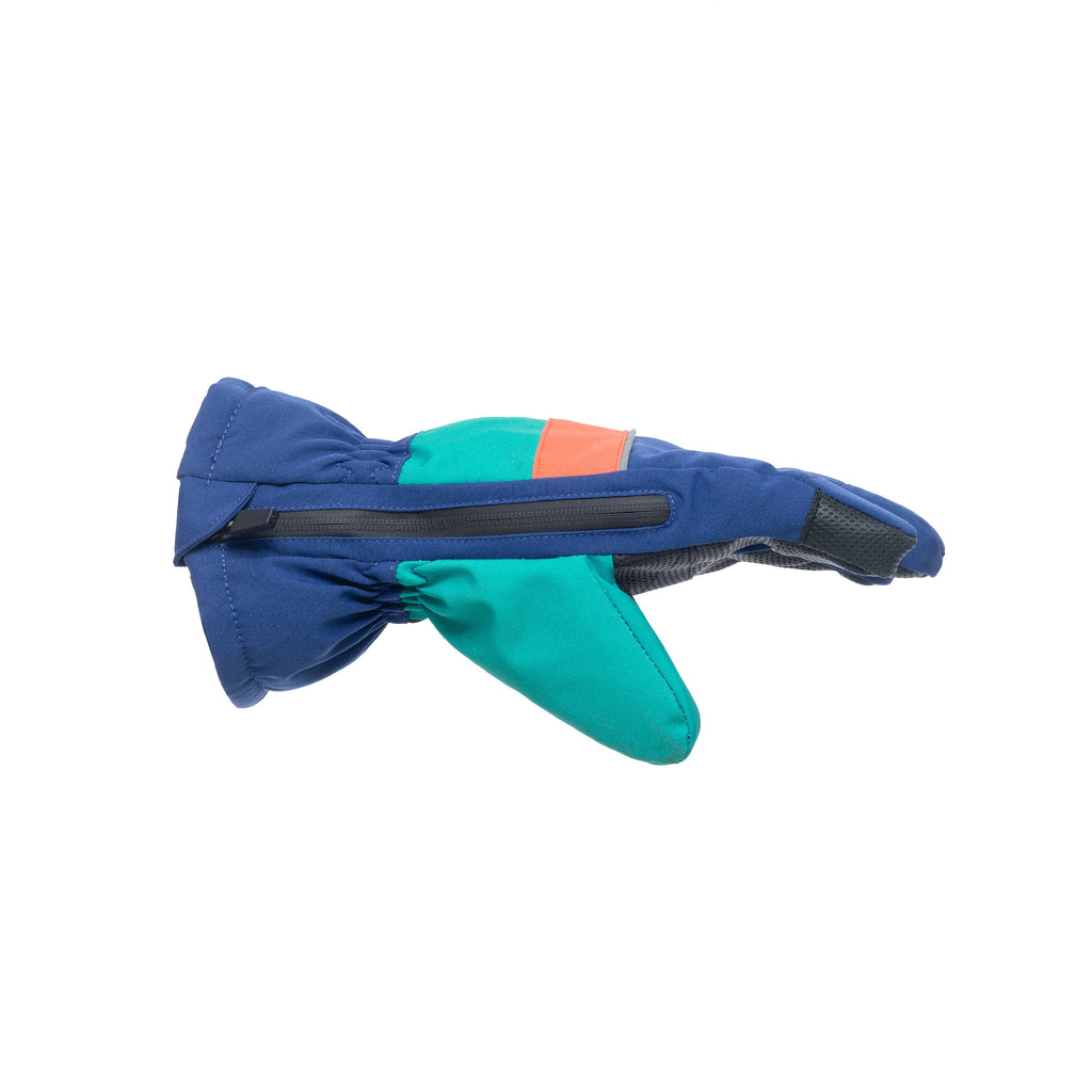 Kids (2-8) Winter & Ski Glove powered by ZIPGLOVE™ TECHNOLOGY | Navy Colorblock - Andy & Evan