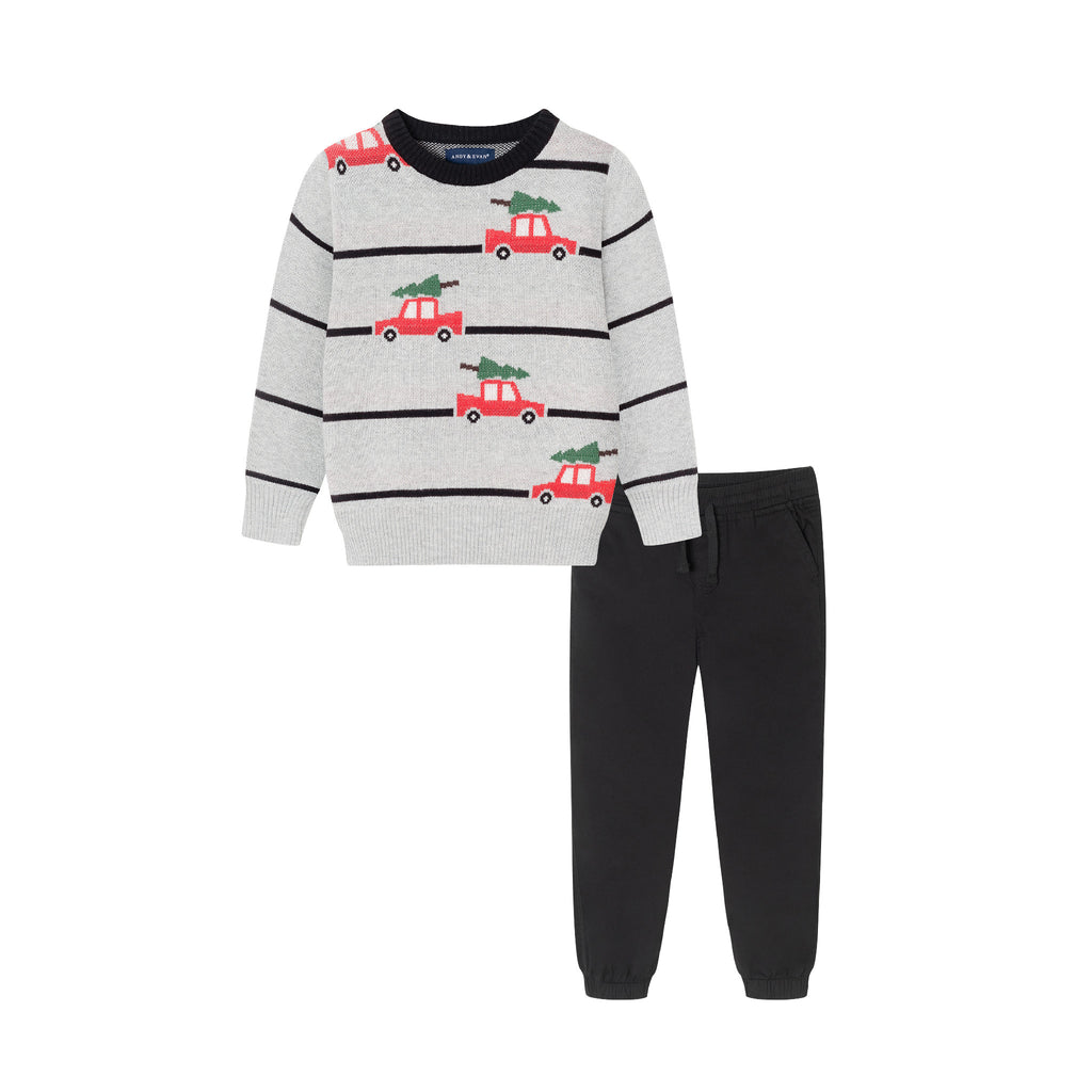 Striped Sweater Set | Holiday Car - Andy & Evan