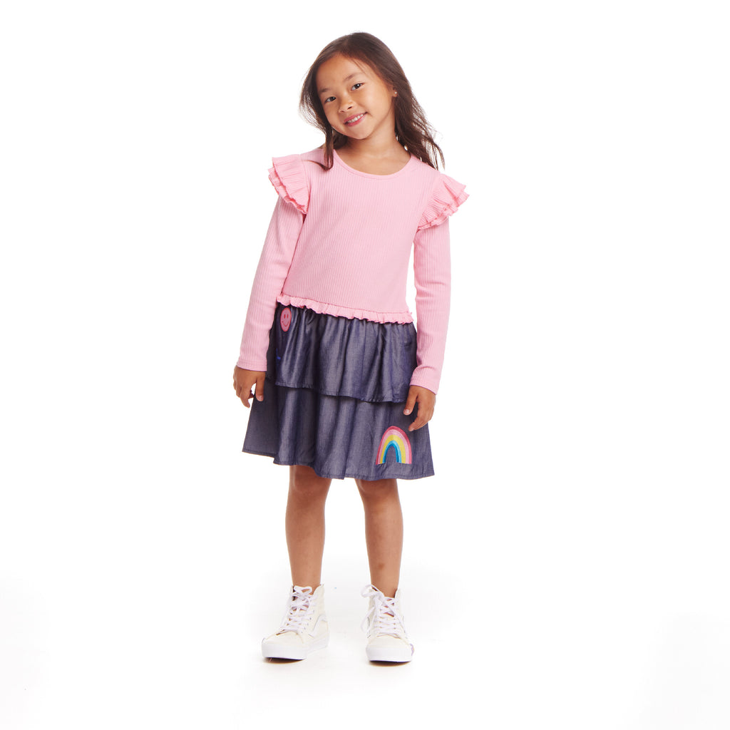 Kids Smiles & Sunshine Dress | Chambray Skirt - Andy & Evan