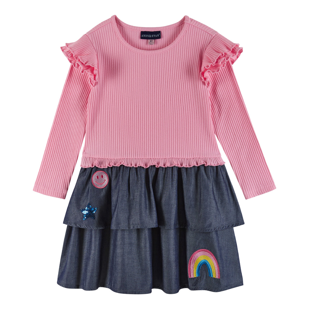 Kids Smiles & Sunshine Dress | Chambray Skirt - Andy & Evan