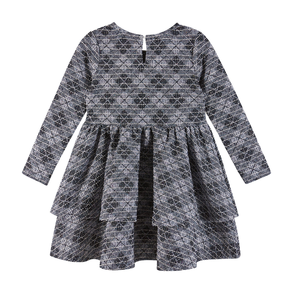 Kids (2-6) Tiered Dress | Blue Tweed - Andy & Evan