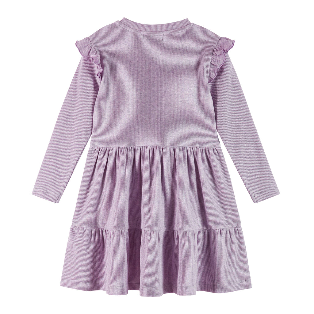 Kids Purple Jersey Dress | Black Cat - Andy & Evan