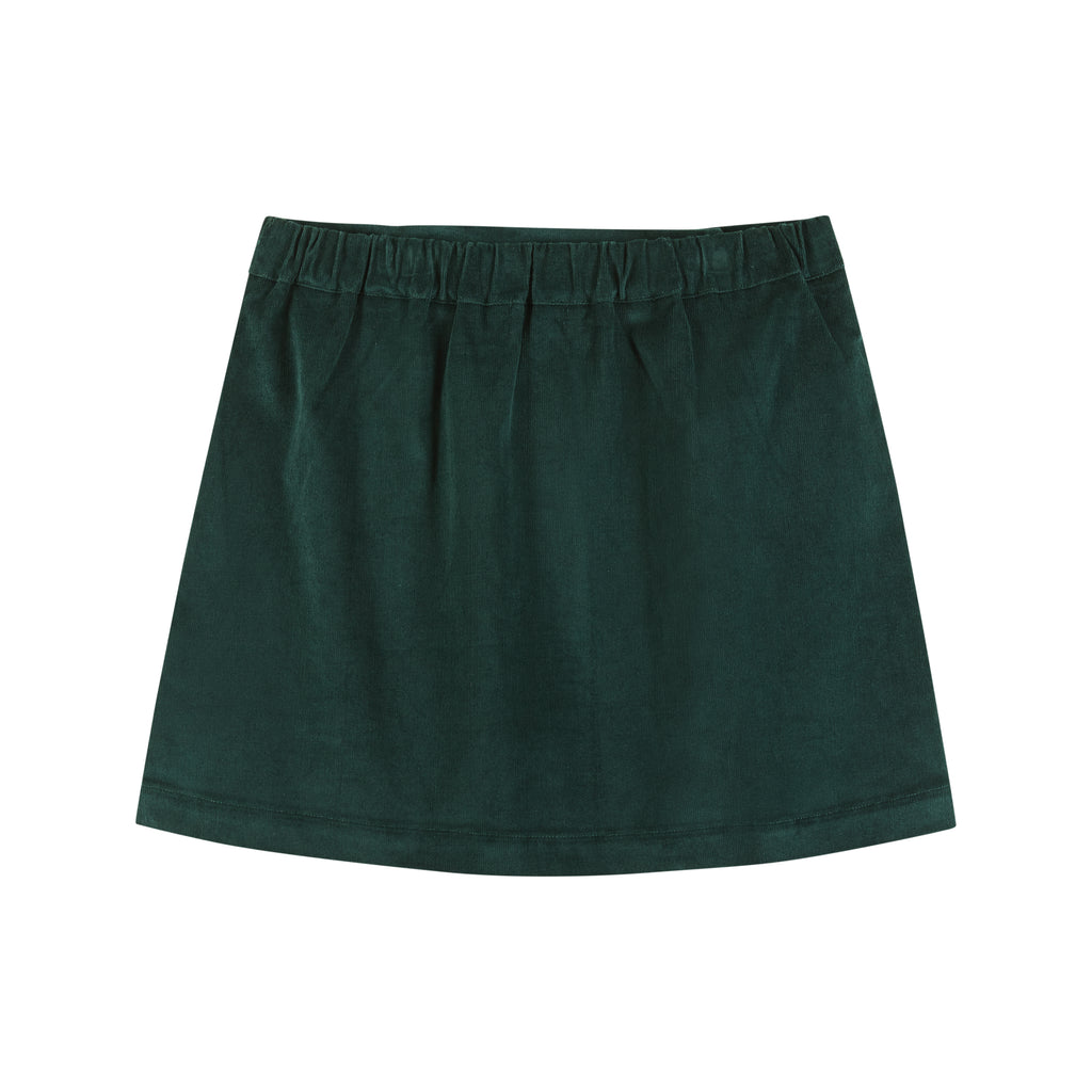 Kids (7-16) Wrap Corduroy Skirt | Hunter Green - Andy & Evan