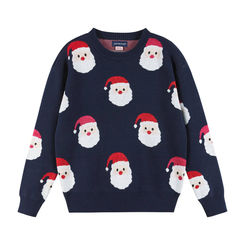 Kids (7-16) Santa Sweater | Navy - Andy & Evan