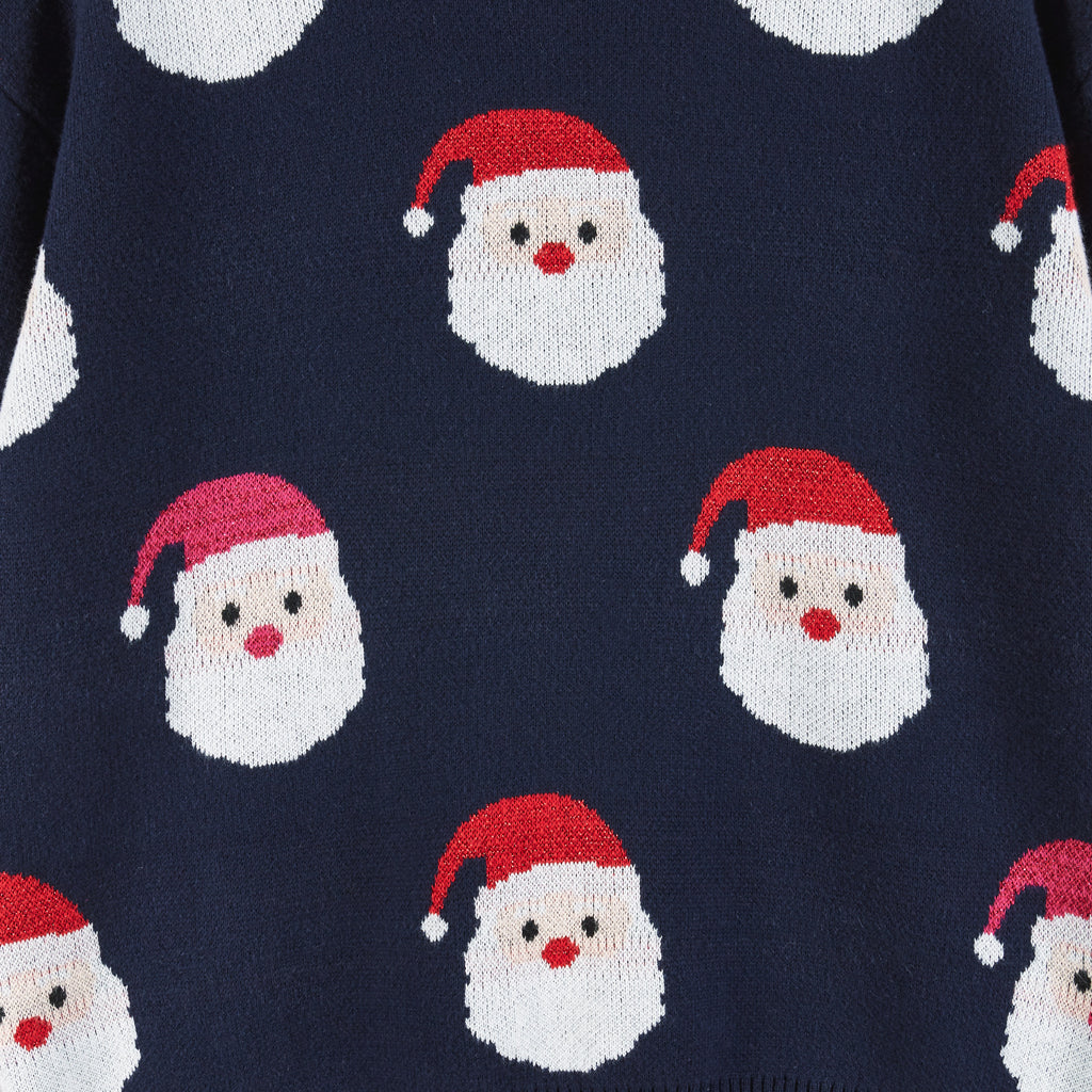 Kids (7-16) Santa Sweater | Navy - Andy & Evan