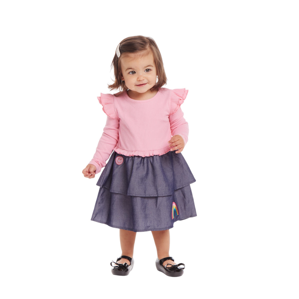 Infant Smiles & Sunshine Dress | Chambray Skirt - Andy & Evan