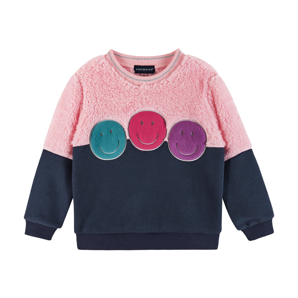 Kids (2-7) Crewneck & Flare Legging Set | Multicolor Smiles - Andy & Evan