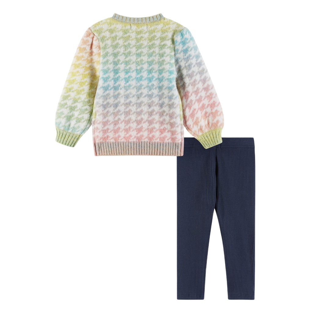 Infant (6-24M) Sweater & Legging Set | Ombre Rainbow Houndstooth - Andy & Evan