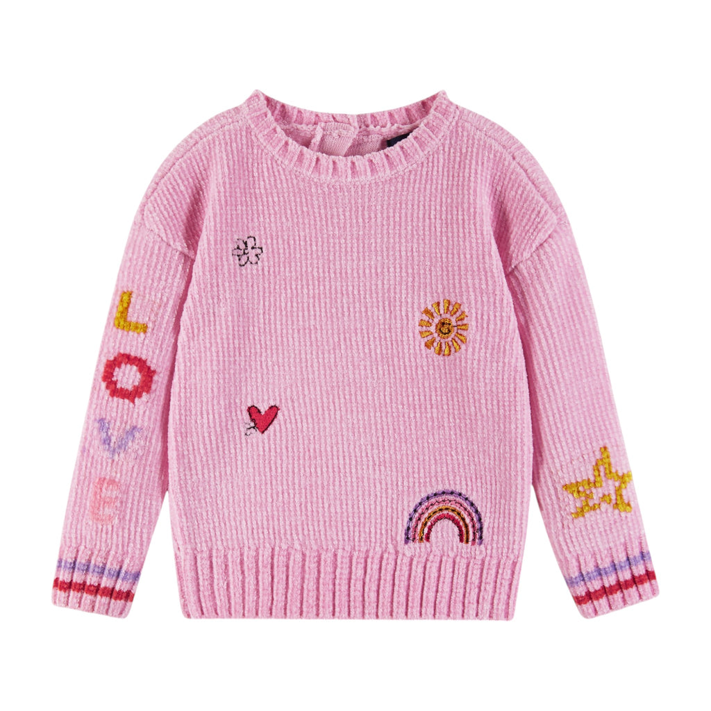 Infant 2-Piece Chenille Sweater & Printed Legging Set | Multicolor Joy Vibes - Andy & Evan