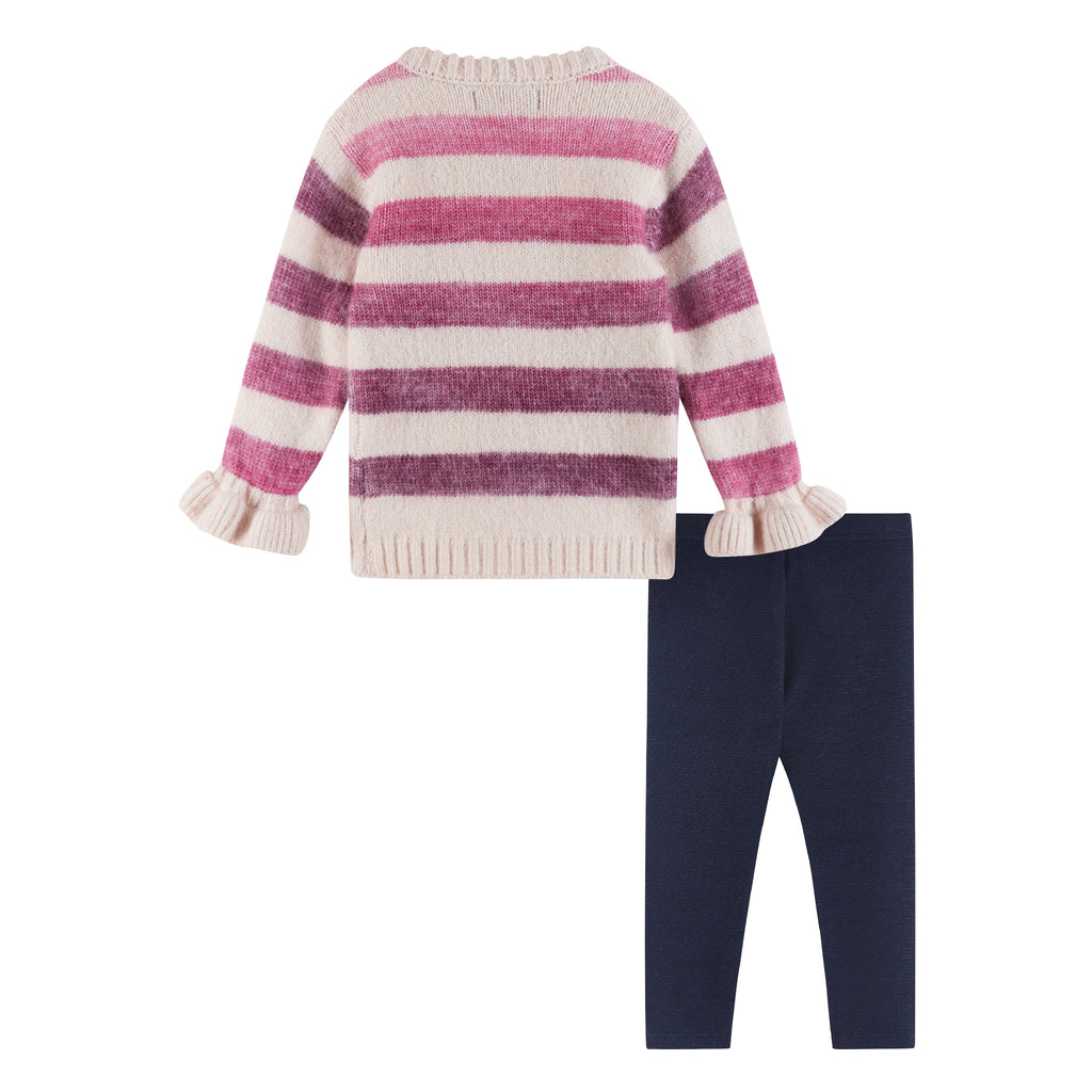 Infant (6-24m) Sweater & Legging Set | Ombre Striped - Andy & Evan