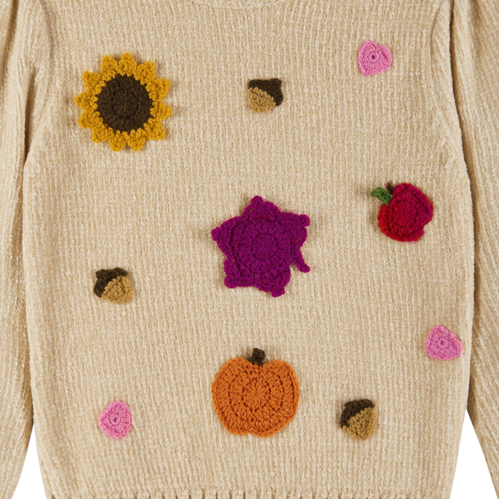 Kids Chenille Sweater & Glitter Legging Set | Fall Themed - Andy & Evan