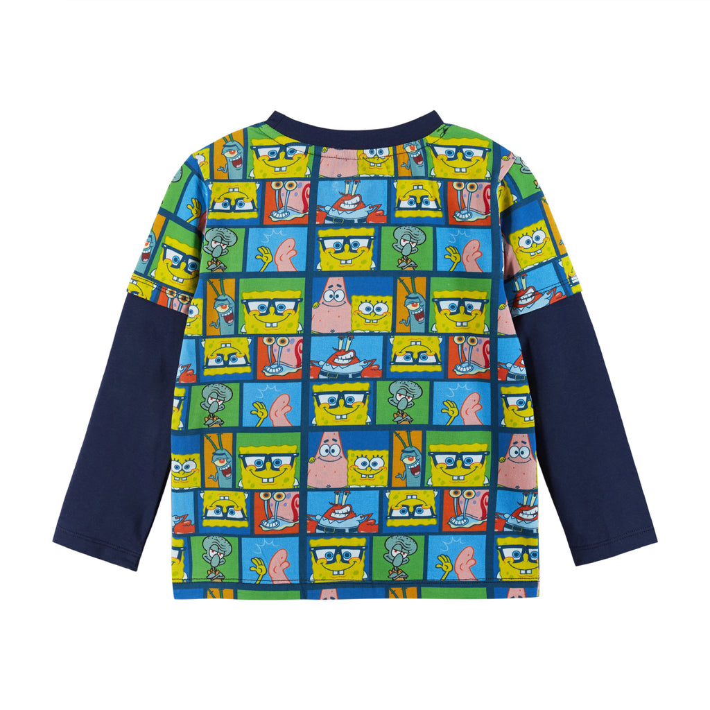 SpongeBob SquarePants™ x Andy & Evan® | Kids (2-7) Long Sleeve Character Collage T-Shirt - Andy & Evan