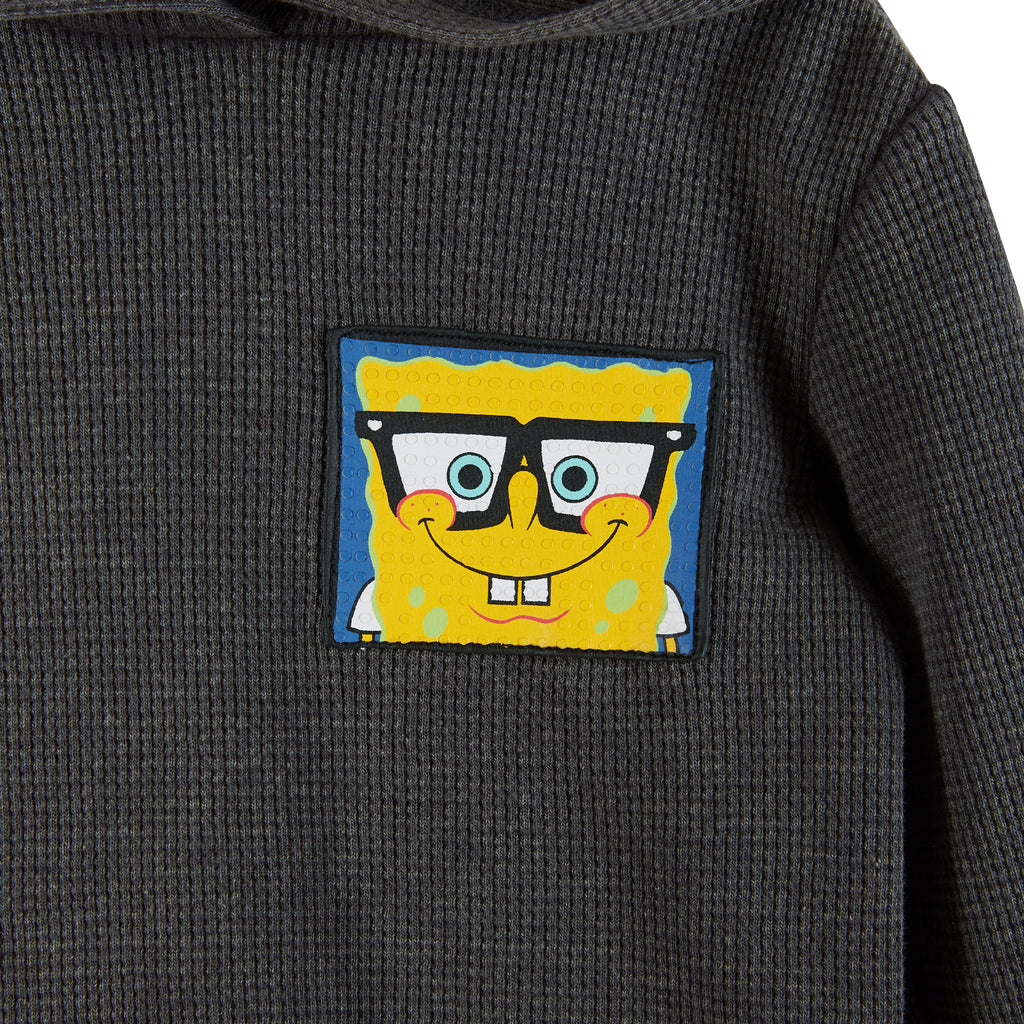 SpongeBob SquarePants™ x Andy & Evan® | Kids (2-12) Stone-Washed Hooded Waffle Tee - Andy & Evan