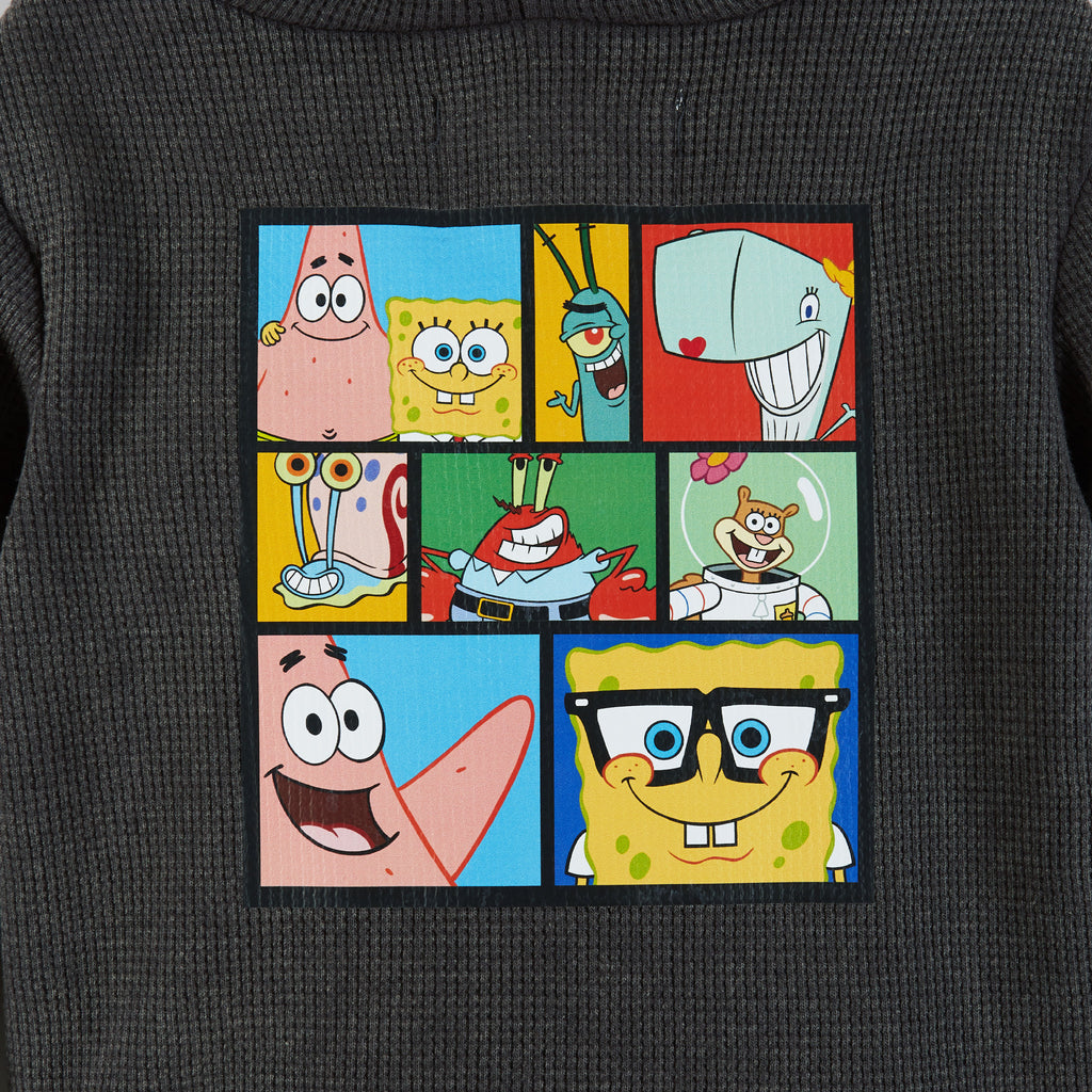 SpongeBob SquarePants™ x Andy & Evan® | Kids (2-12) Stone-Washed Hooded Waffle Tee - Andy & Evan