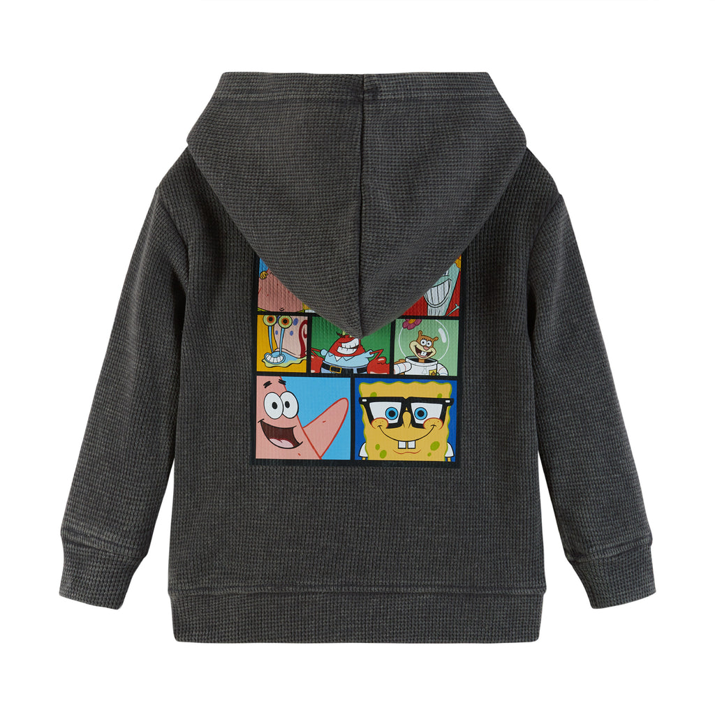 SpongeBob SquarePants™ x Andy & Evan® | Kids (2-12) Stone-Washed Hooded Waffle Tee - Andy & Evan