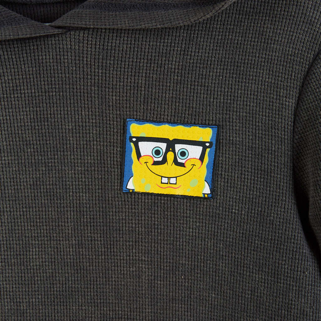 SpongeBob SquarePants™ x Andy & Evan® | Kids (2-12) Stone-Washed Hooded Waffle Tee - Andy & Evan