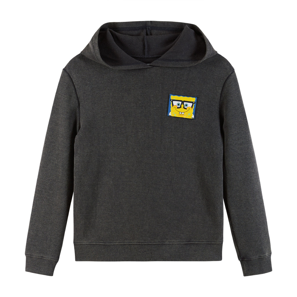 SpongeBob SquarePants™ x Andy & Evan® | Kids (2-12) Stone-Washed Hooded Waffle Tee - Andy & Evan