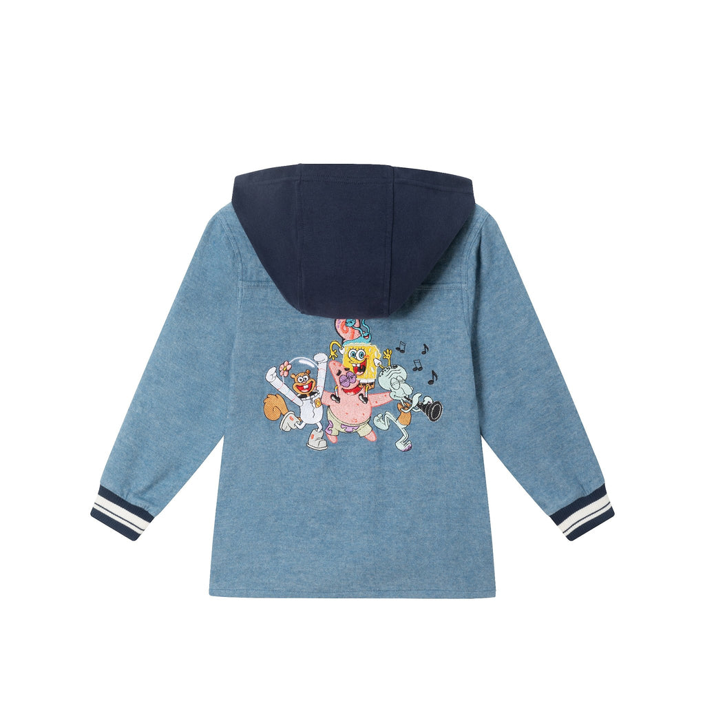 SpongeBob SquarePants™ x Andy & Evan® | Kids Oxford Hoodie Shacket - Andy & Evan