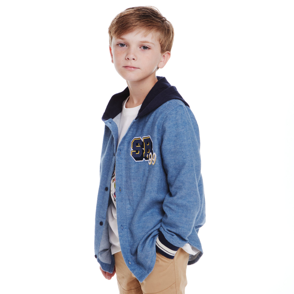 SpongeBob SquarePants™ x Andy & Evan® | Kids Oxford Hoodie Shacket - Andy & Evan