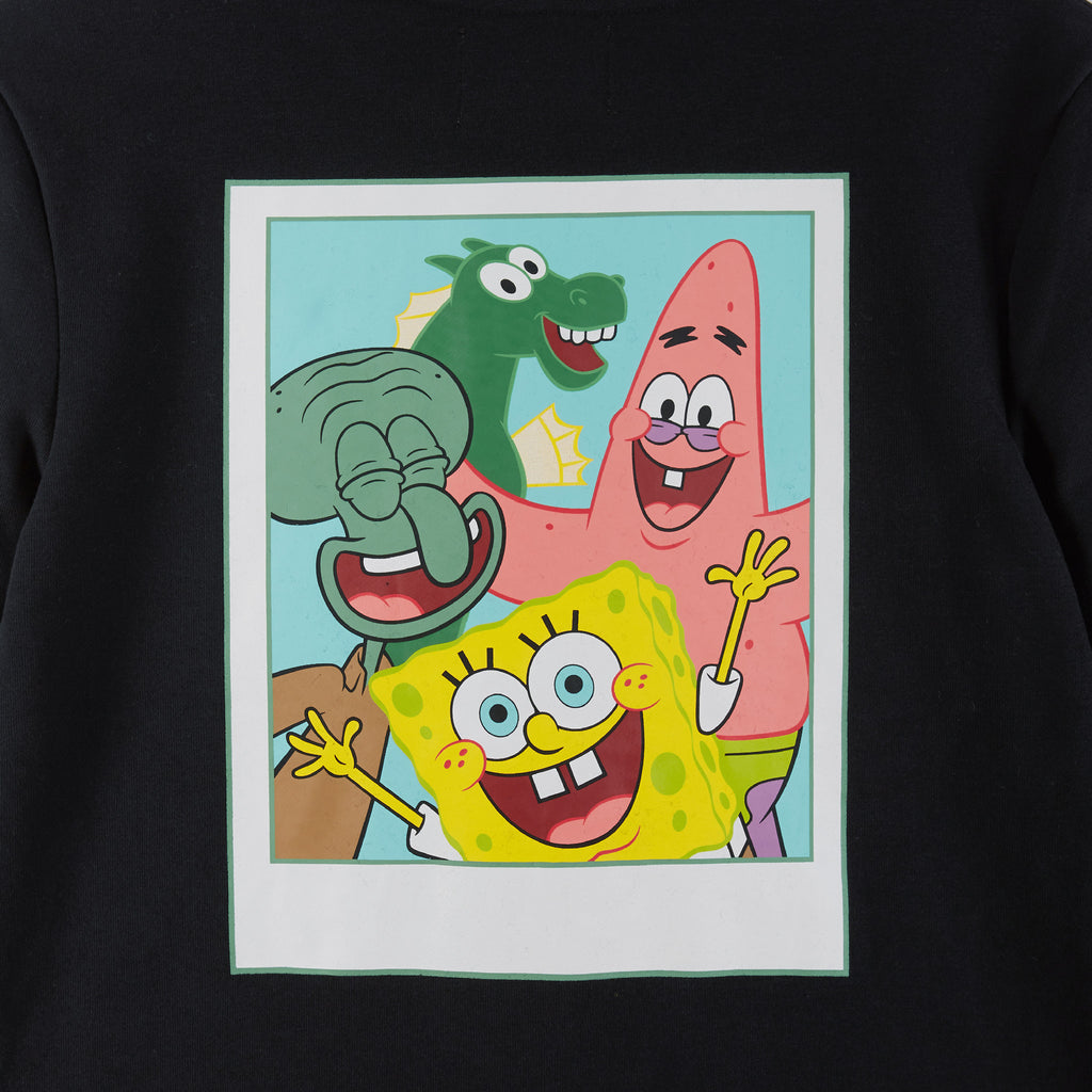 SpongeBob SquarePants™ x Andy & Evan® | Kids (8-12) Stone-Washed Screenprint Front & Back Printed Crew - Andy & Evan