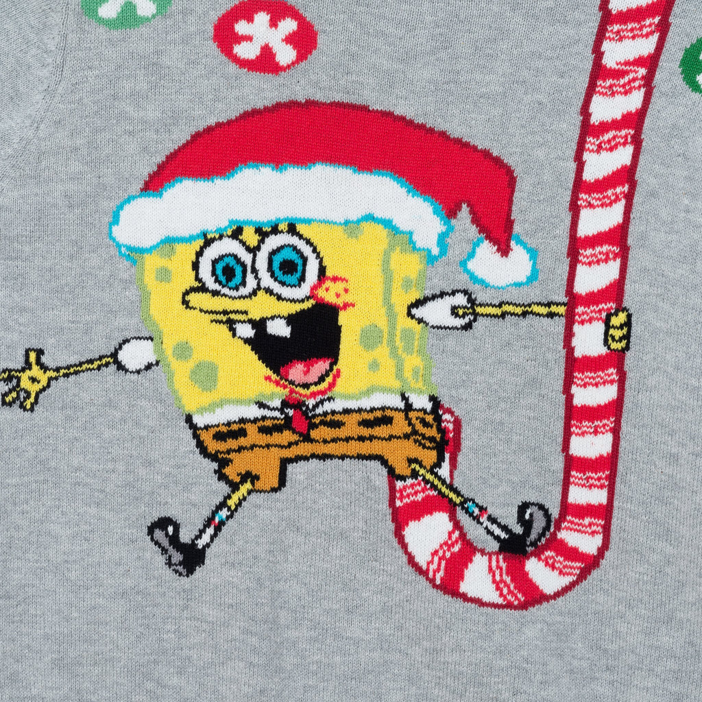 SpongeBob SquarePants™ x Andy & Evan® | Kids (2-7) Jacquard Sweater | Candy Cane - Andy & Evan