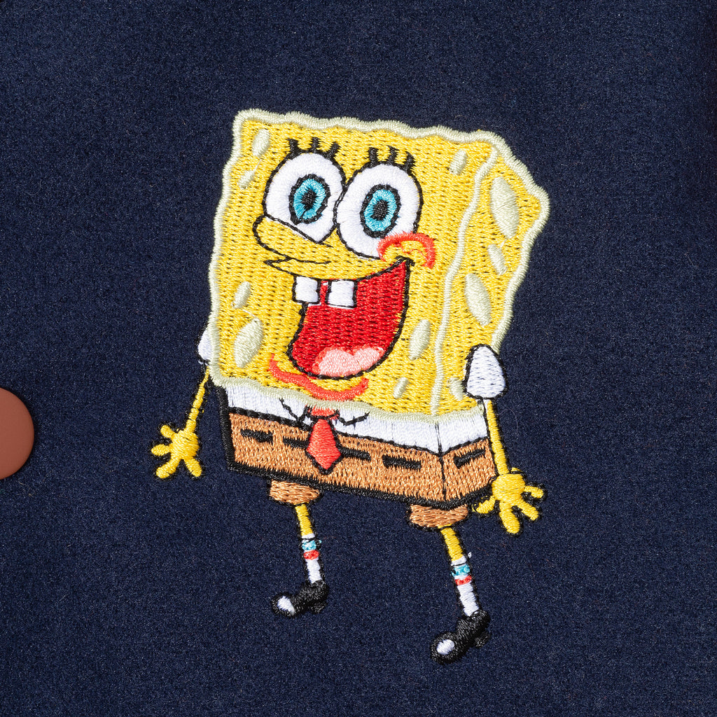 SpongeBob SquarePants™ x Andy & Evan® | Kids (2-12) Patchwork Color-Blocked Varsity Jacket - Andy & Evan