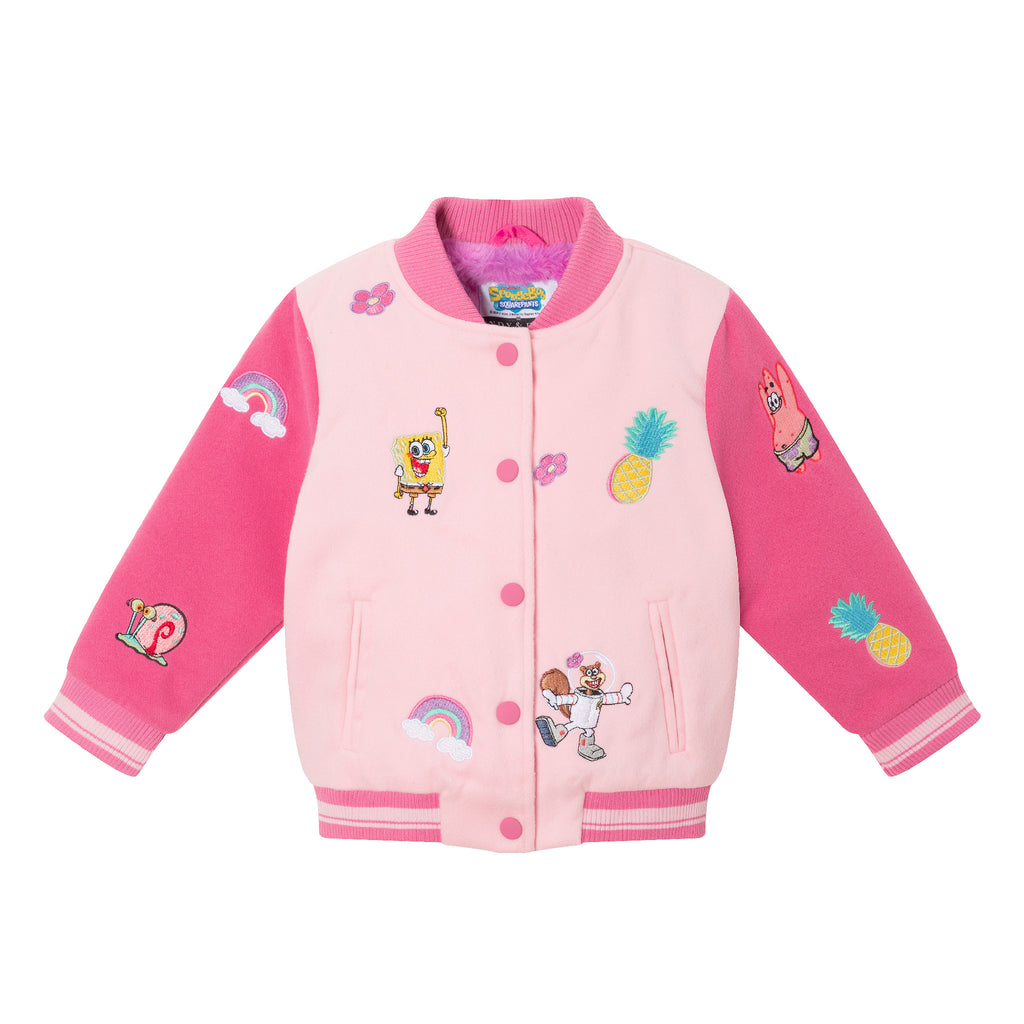 SpongeBob SquarePants™ x Andy & Evan® | Kids (2-6x) Rainbow Patchwork Bomber Jacket - Andy & Evan