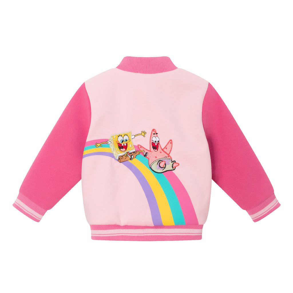 SpongeBob SquarePants™ x Andy & Evan® | Kids (2-6x) Rainbow Patchwork Bomber Jacket - Andy & Evan