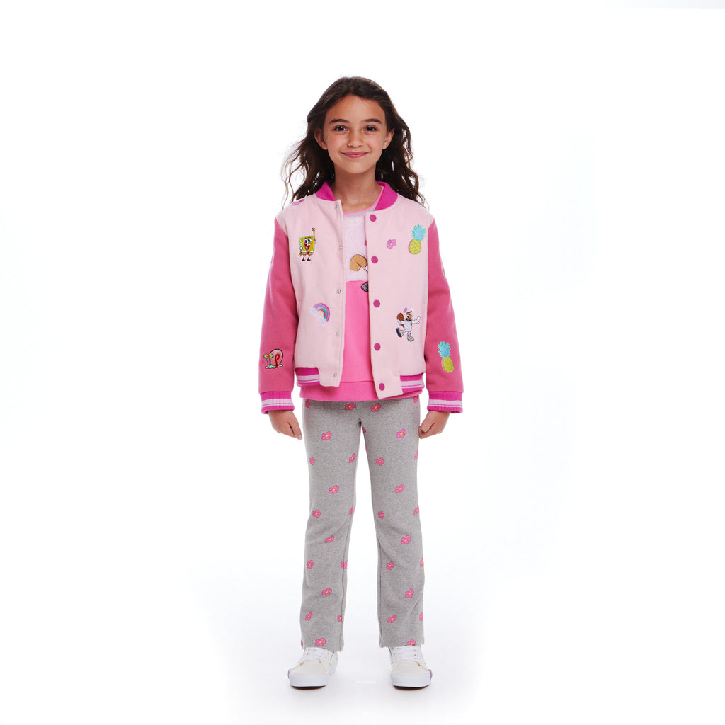 SpongeBob SquarePants™ x Andy & Evan® | Kids (2-6x) Rainbow Patchwork Bomber Jacket - Andy & Evan