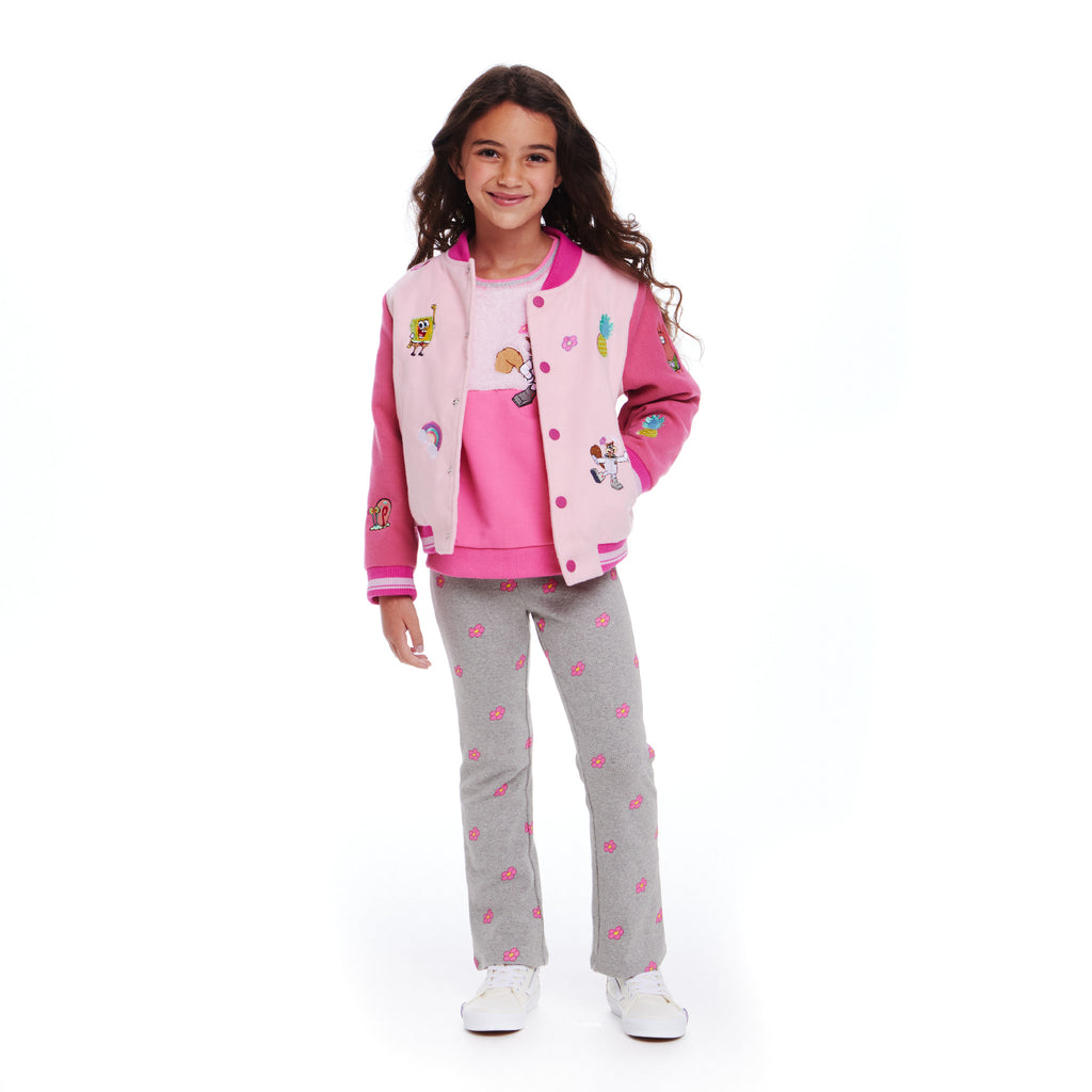 SpongeBob SquarePants™ x Andy & Evan® | Kids (2-6x) Rainbow Patchwork Bomber Jacket - Andy & Evan