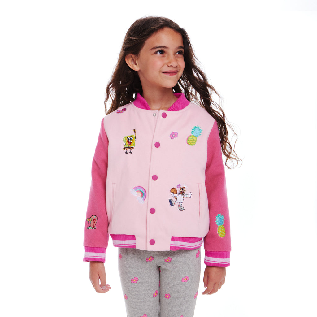 SpongeBob SquarePants™ x Andy & Evan® | Kids (2-6x) Rainbow Patchwork Bomber Jacket - Andy & Evan