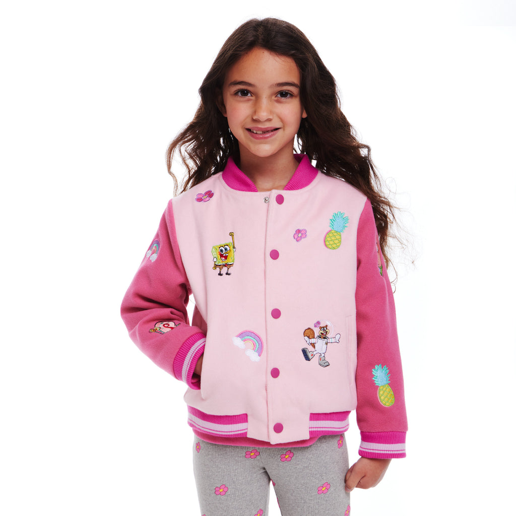 SpongeBob SquarePants™ x Andy & Evan® | Kids (2-6x) Rainbow Patchwork Bomber Jacket - Andy & Evan