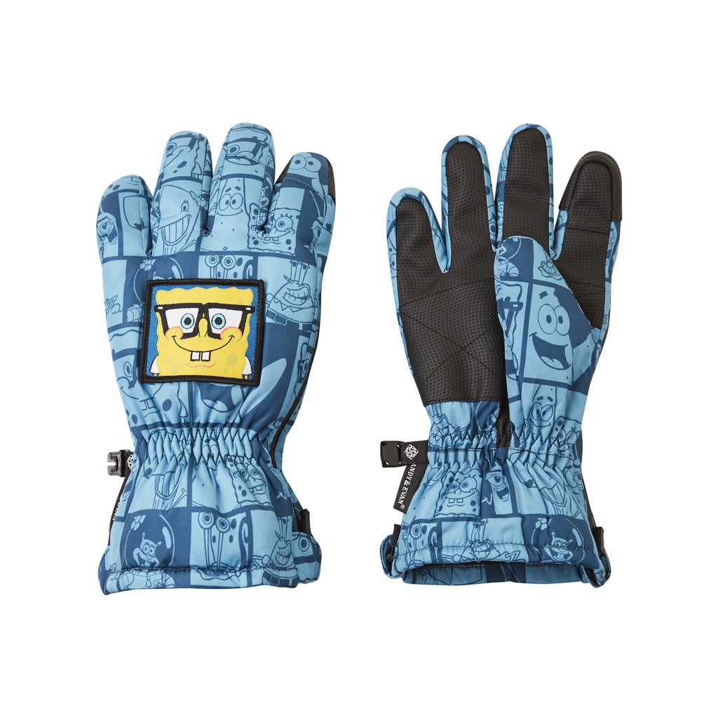 SpongeBob SquarePants™ x Andy & Evan® | Kids Square Patch Winter Gloves Powered by Zip Glove™ Technology - Andy & Evan