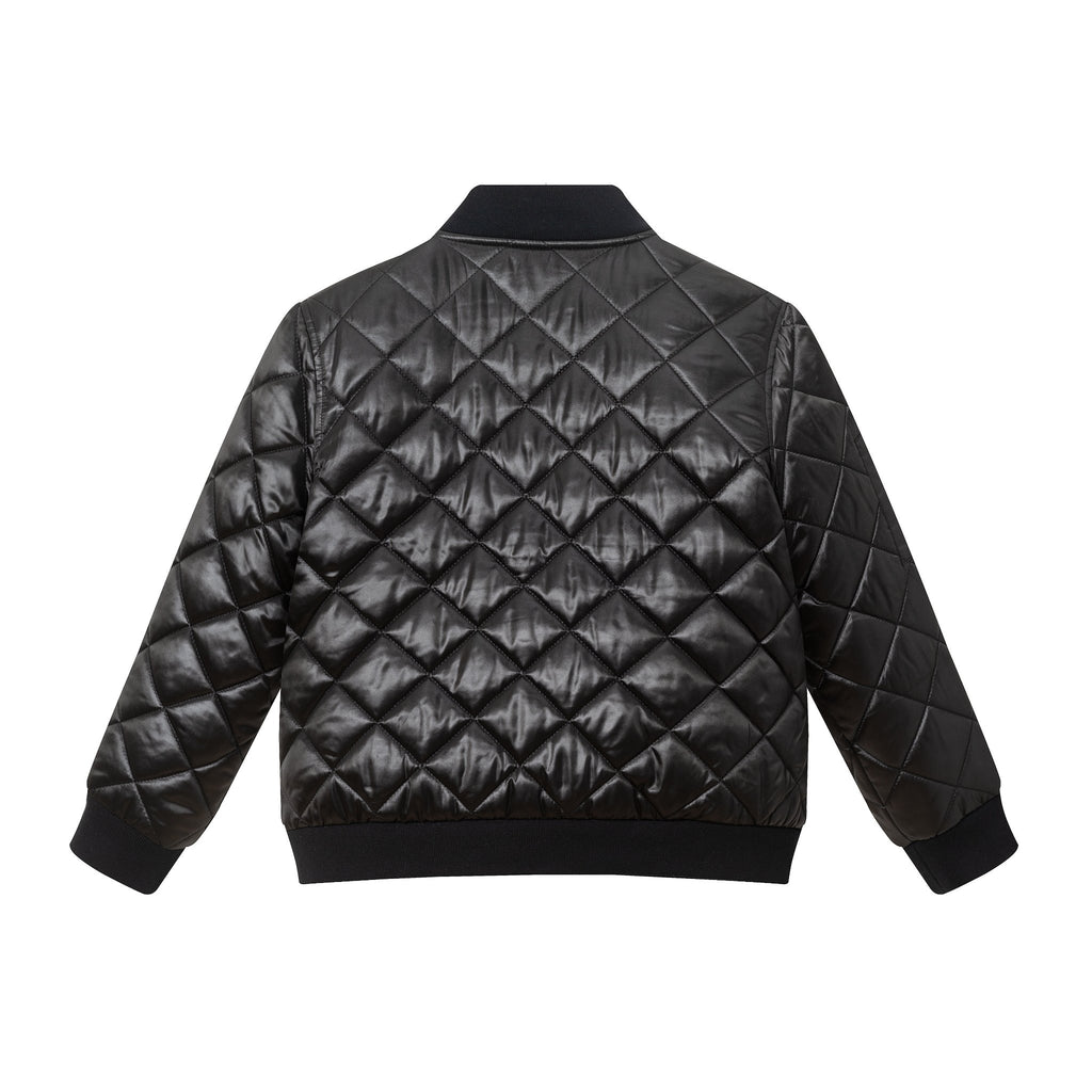 SPACEONE x Andy & Evan® | Kids (4-16) Quilted Bomber with LED Light | Black - Andy & Evan